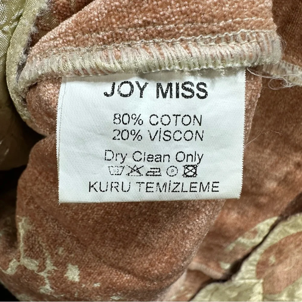 Joymiss Artsy Textured Blazer Geometric Circle Design Shimmery Ivory Size 36‎